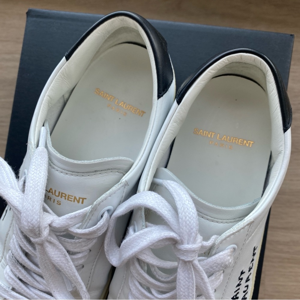 Saint Laurent Court Classic SL/06 Embroidered Sneakers - Picture 7 of 15